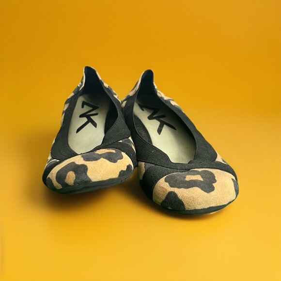Ann Klein AK Sport Flexible Women’s Leopard Print Flats Size 7 Ballet - Picture 1 of 3